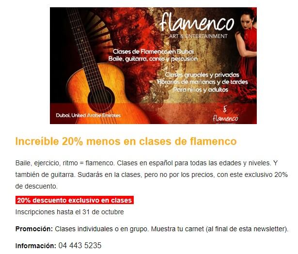 Flamenco oferta dubai