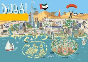 dubai viajar mapa en español